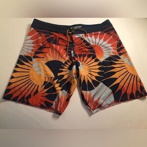 Billabong Men’s 38 Airlite Sundays Blue Orange Board Shorts Swimming Beach.